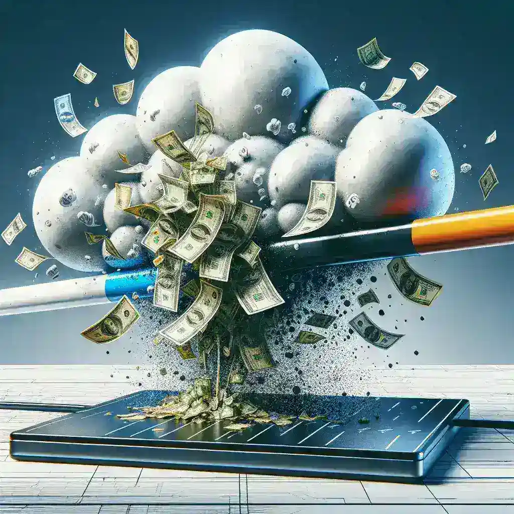 "Infographic illustrating common budget overruns in cloud migration projects, highlighting key factors such as unexpected costs, resource allocation, and planning challenges."