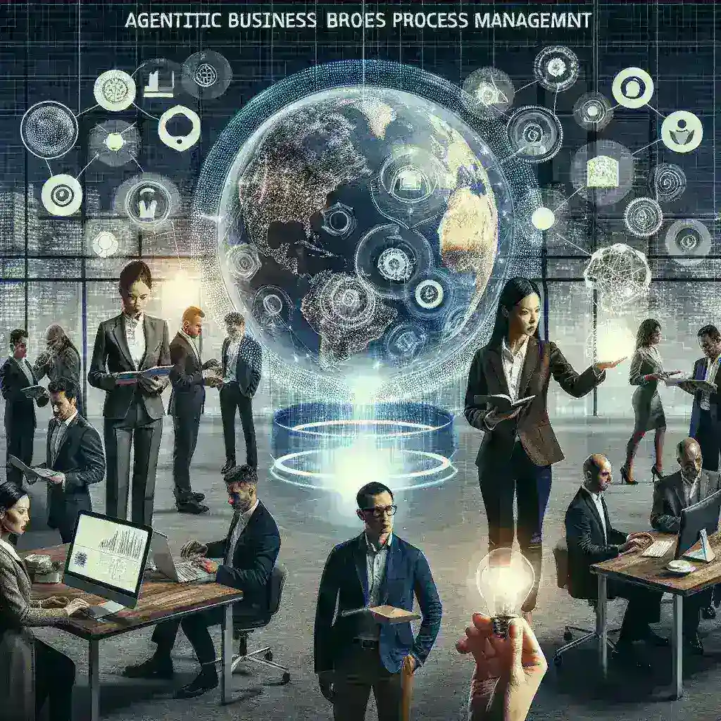 "Infographic illustrating key concepts of Agentic Business Process Management, showcasing revolutionary insights and strategies for effective implementation in modern enterprises."